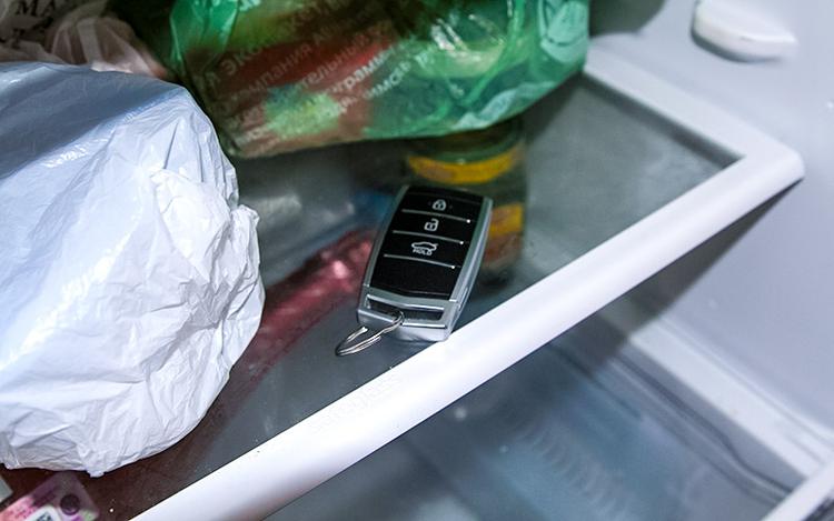 хранение смарт-ключей в холодильнике для блокирования радиоволн